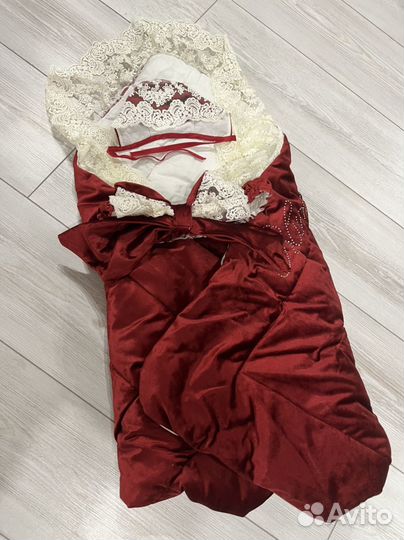 Конверт одеяло на выписку luxury baby