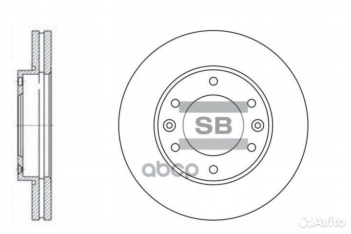 Диск тормозной hyundai H1/starex 08- передний S