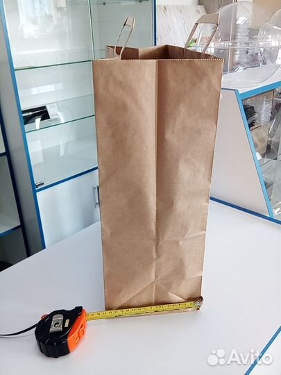 Мешки бумажные крафт 320*170*430 мм с ручками