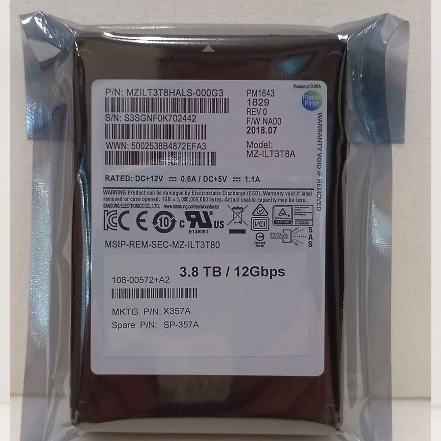 [X357A] Ssd Netapp 3.8tb Sas Mzilt3t8hals-000g3 X357a