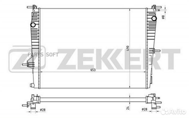 Радиатор охлаждения Рено Сценик III 09