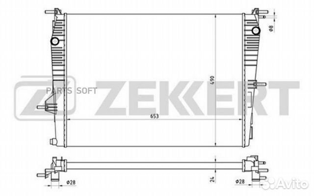 Радиатор охлаждения Рено Сценик III 09