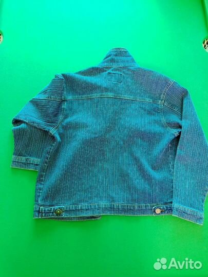Джинсовая детская куртка синяя