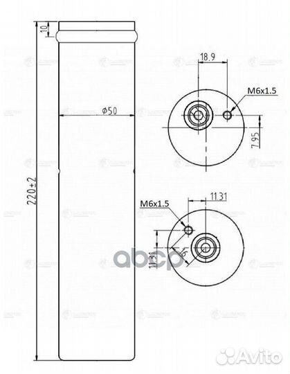 Ресивер-осушитель конд. luzar для а/м Chevrolet
