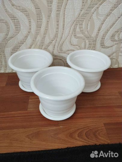 Горшки цветочные 1л новые