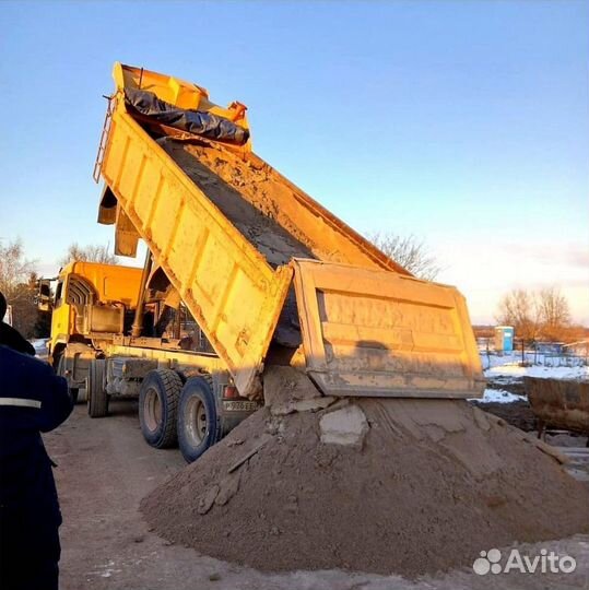 Песок строительный доставка