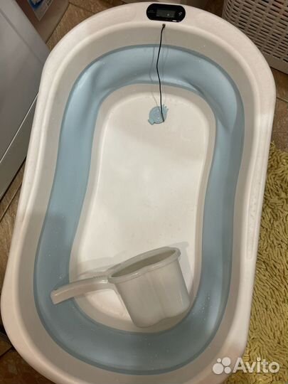 Ванночка для купания складная с термометром