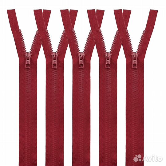 008 красный Молния трактор Тип 10 (6мм) 1 замок 70см Arta-F (008 красный), 5 шт