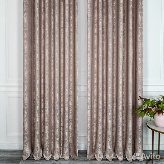 Шторы мрамор Зарина Кремовый