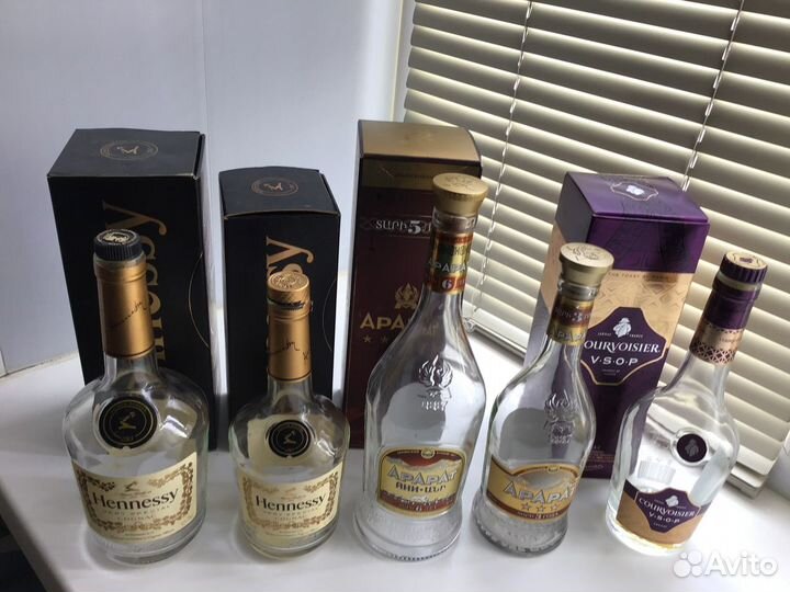 Бутылки пустые для декора