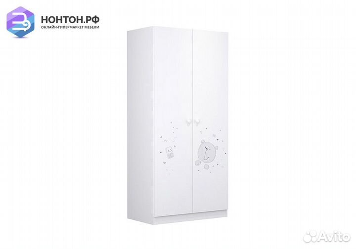 Шкаф двухдверный Polini kids French 1230 Teddy бел