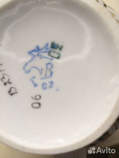 Чайная пара, молочник (сервиз Маки з-д Вербилок)