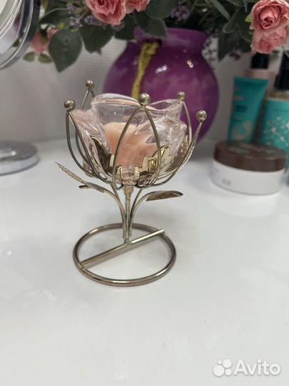 Подсвечник цветок и аромалампа бу
