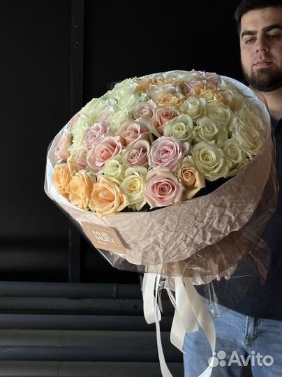 Букет из 51 розы цветы