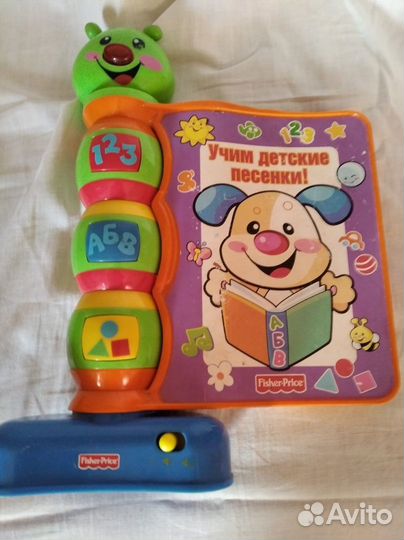 Книжка с песнями и сортер горшочек fisher price