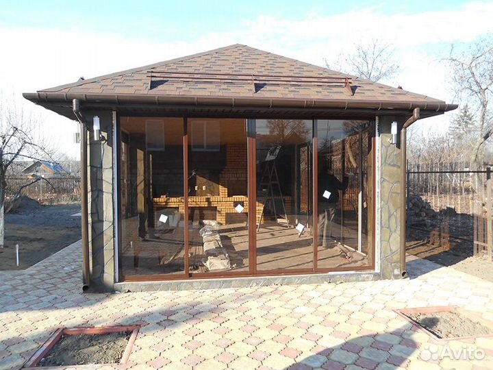 Остекление беседки