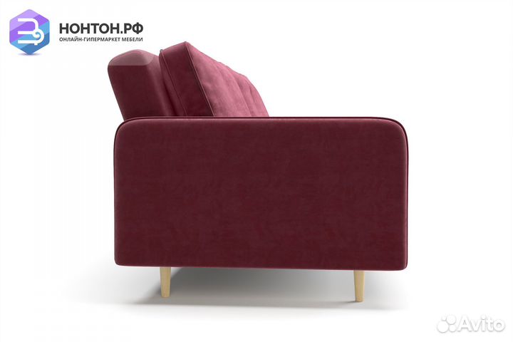 Диван книжка Эстет бордовый