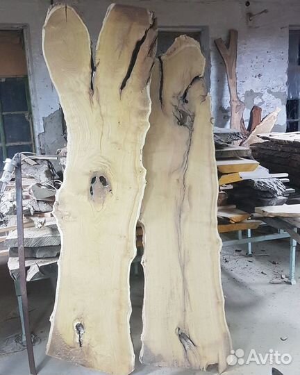 Необрезная доска и спилы для лофт-изделий