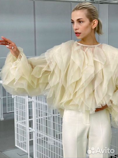 Блуза зефирка молочная