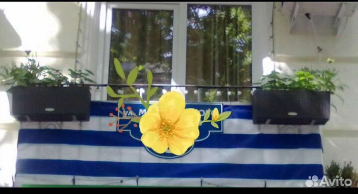 Тент с люверсами. На стандартный балкон