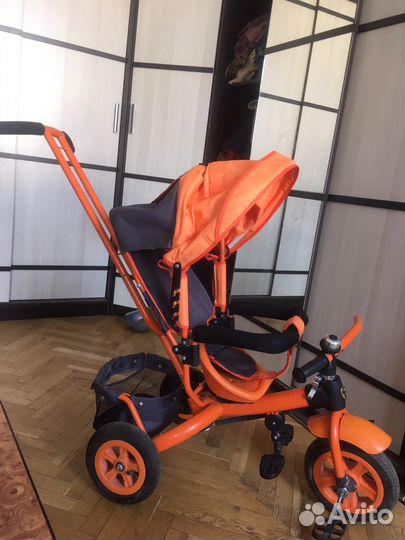 Детский велосипед коляска с ручкой