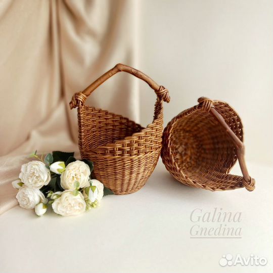 Корзина плетеная, пасхальная корзина, для фруктов