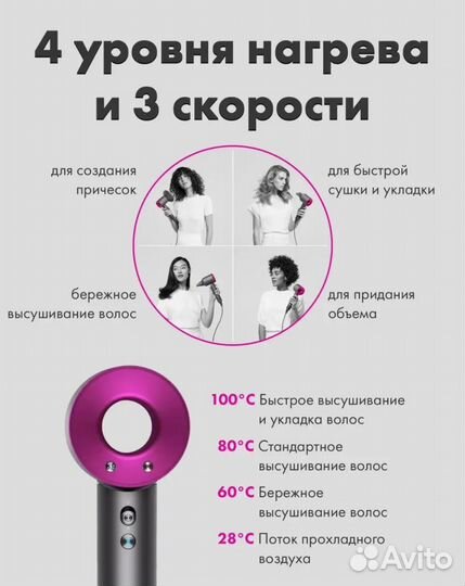 Фен для волос профессиональный Super Hair Dryer