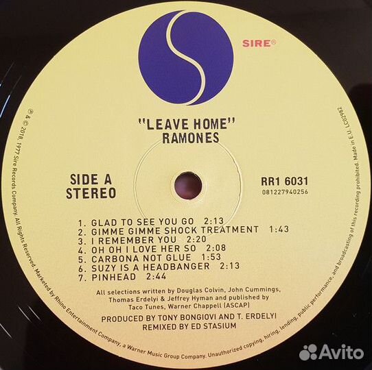 Виниловая пластинка WM Ramones Leave Home (180 Gra