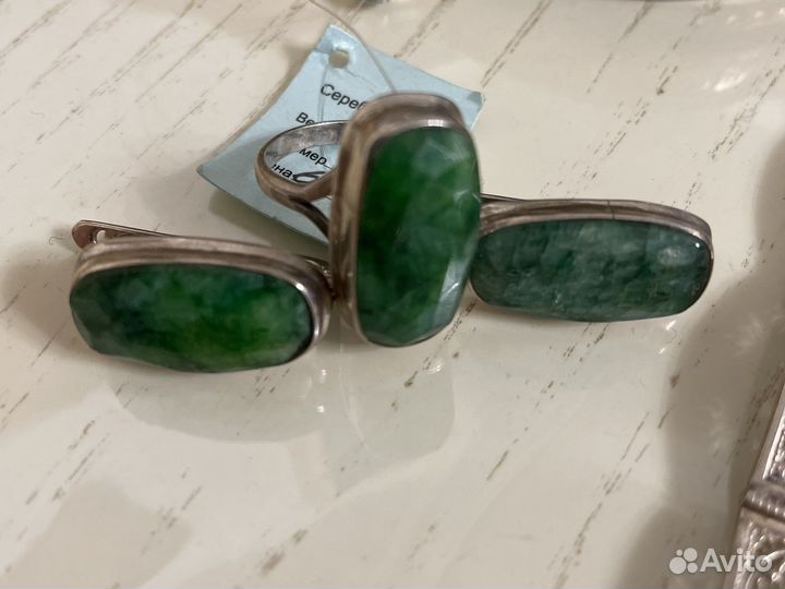Серебряные украшения с натуральными камнями