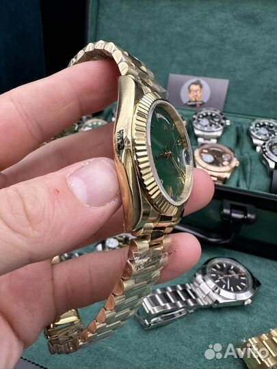 Часы rolex day date 40mm green