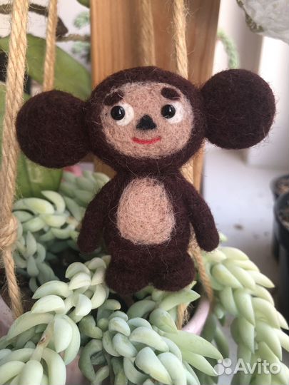 Чебурашка из натуральной овечей шерсти