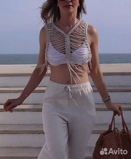 Жилет, жакет в технике макраме, туника