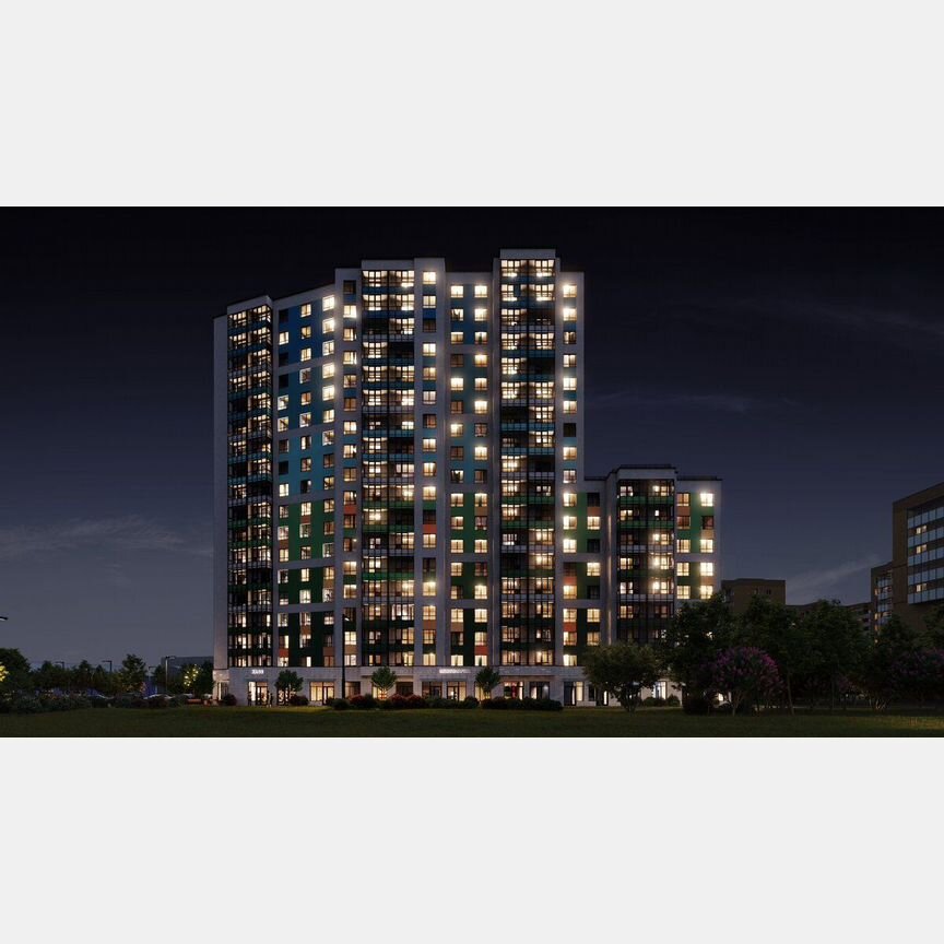 2-к. квартира, 57,8 м², 5/15 эт.