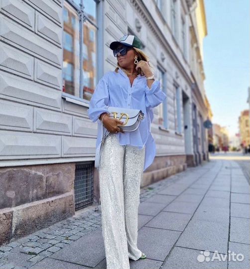 Стильные блестящие брюки (2 цвета)