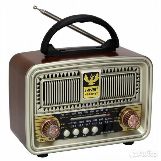 Портативная FM радио колонка NS-8091BT - 800