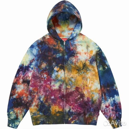 Supreme Overdyed Small Box Zip Up Hoodie