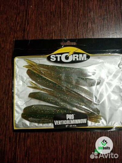 Виброхвост Storm Pro Vertical Minnow 5. 13см
