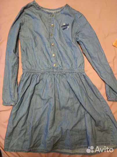 Платье джинсовое летнее на девочку 140-146