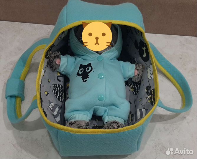 Люлька переноска для кукол и мягких игрушек