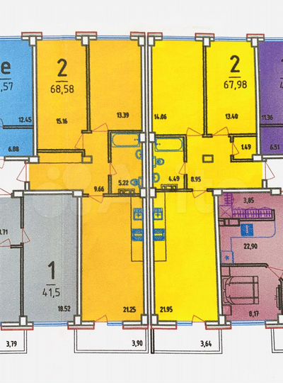 2-к. квартира, 68 м², 2/8 эт.