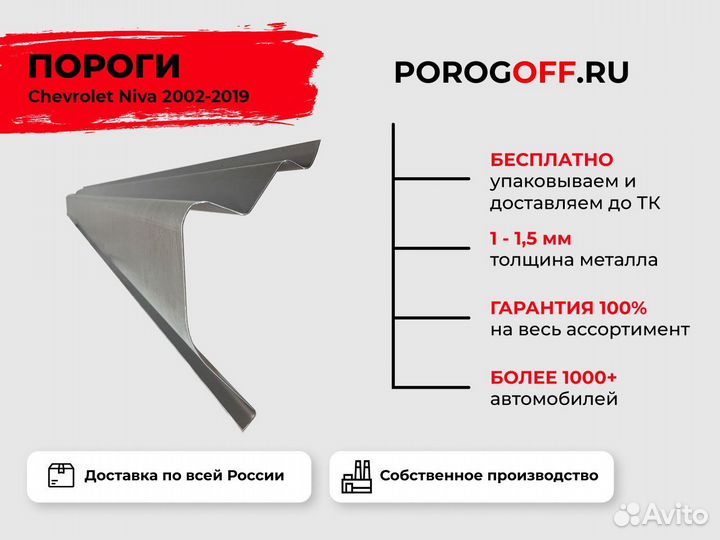 Ремонтные пороги Chevrolet Niva