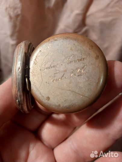 Старинные карманные часы серебрянные