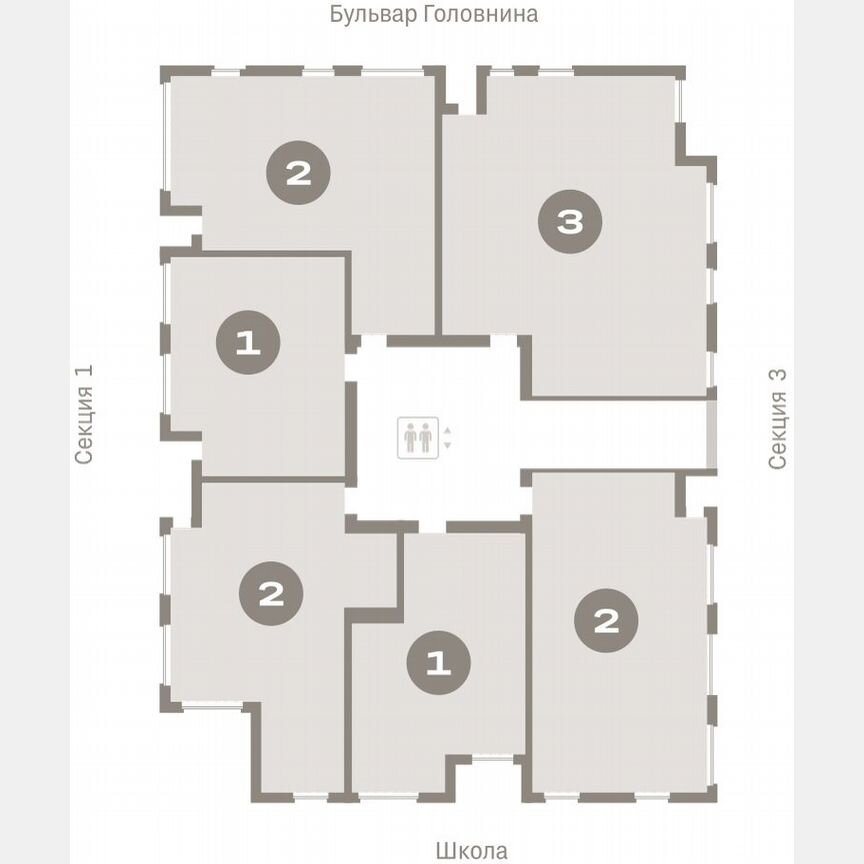 2-к. квартира, 77,5 м², 6/15 эт.