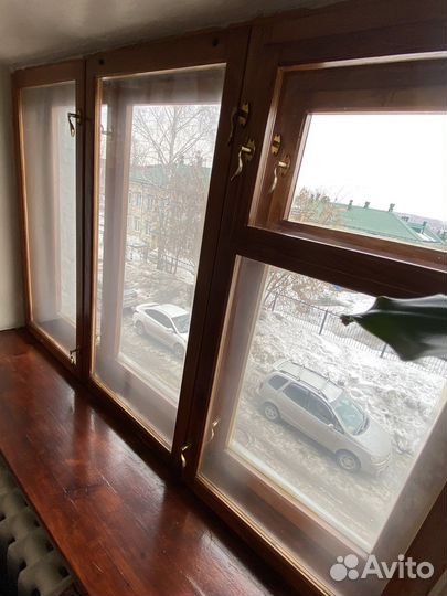 Деревянные окна со стеклопакетом бу