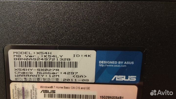 Ноутбук asus