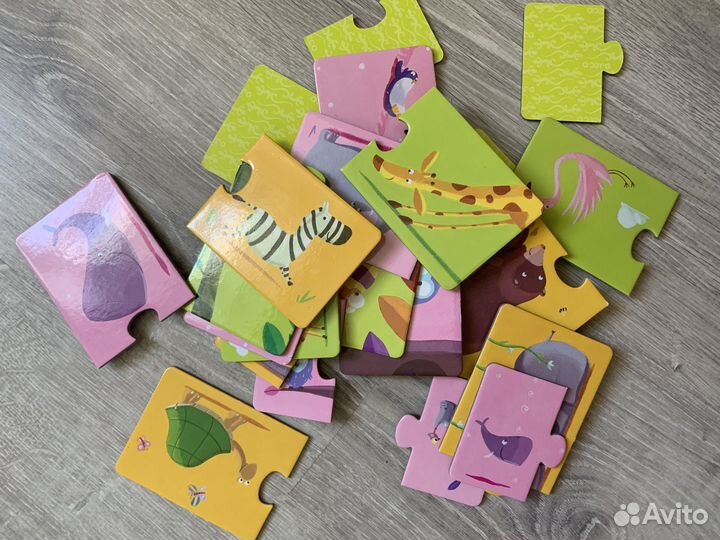 Набор дуо-пазлов Djeco Мама и малыш, 12 шт