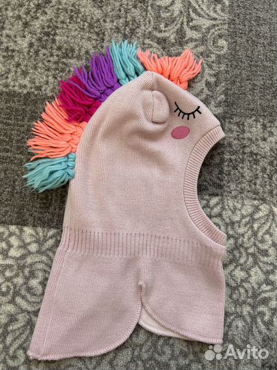 Шапка шлем Единорог 4-7 лет весна-осень