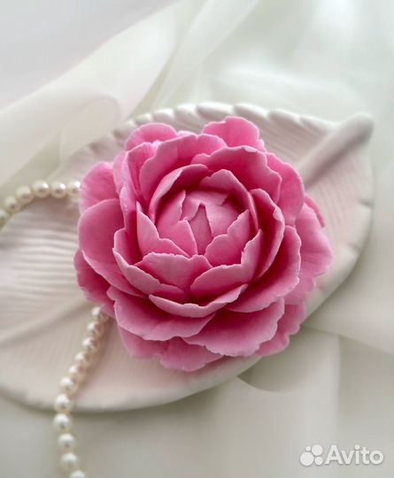 Мыло ручной работы роза, пион