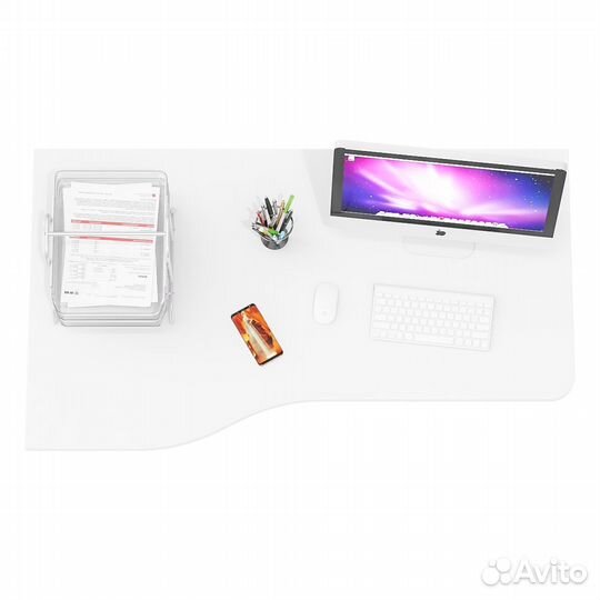 Стол письменный Мебельный Двор мд 1.04 цвет венге/белый шагрень, 130х75х74 см