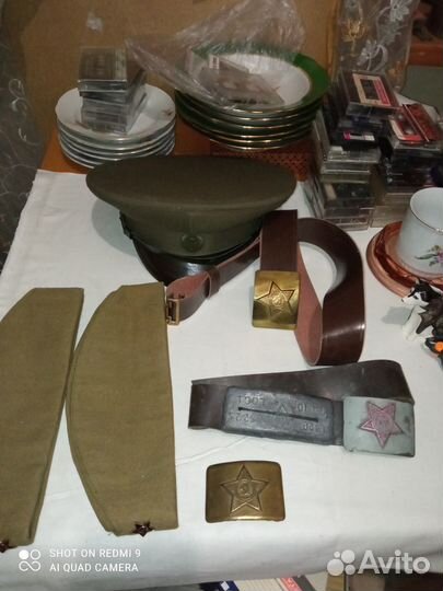 Военная фуражка пилотка ремень СССР